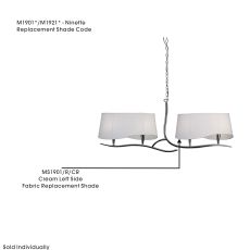 Ninette Ccrain Right Side Fabric Shade For M1901/1921, 460mmx200mmx195mm