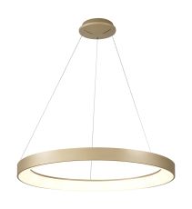 Niseko Ring Pendant 90cm 66W LED, 3000K-6000K Tuneable, 4200lm, Remote Control, Gold, 3yrs Warranty