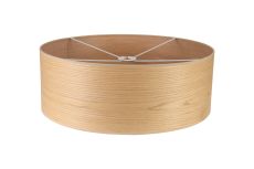 Niva Round, 595 x 210mm Wood Effect Shade (C), Light Oak/White Laminate