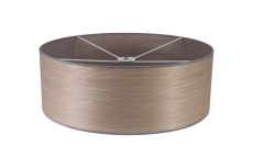Niva Round, 595 x 210mm Wood Effect Shade (C), Grey Oak/White Laminate