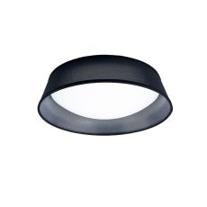 Nordica Flush Ceiling 21W LED 45CM Black 3000K, 2100lm, White Acrylic With Black Shade, 3yrs Warranty