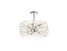 Riptor Semi Flush Pendant 8 Light G9 Polished Chrome/Crystal