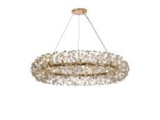 Riptor Pendant 1.2m Ring 30 Light G9 French Gold/Crystal, Item Weight: 18kg