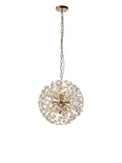 Riptor Pendant 40cm Sphere 9 Light G9 French Gold / Crystal