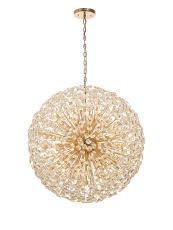 Riptor Pendant 1m Sphere 48 Light G9 French Gold / Crystal, Item Weight: 42.5kg