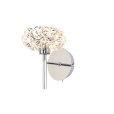 Riptor 1 Light G9 Switched Wall Lamp With Polished Chrome And Crystal Shade