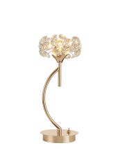 Riptor 1 Light G9 Vertical Table Lamp And Crystal Shade, French Gold