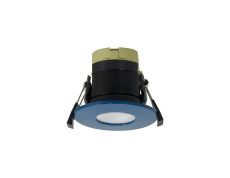 Orbio 8W, 90mA, Dimmable CCT LED Fire Rated Downlight, Midnight Blue Fascia, Cut Out: 70mm, 900lm, 60° Deg, IP65 DRIVER INC. 5yrs Warranty