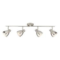 Osaka 4 Light  E14 Antique Chrome Adjustable Linear Bar Spotlight