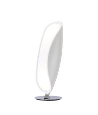 Pasion Table Lamp 2 Light E27, Gloss White/White Acrylic/Polished Chrome, CFL Lamps INCLUDED