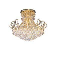Pearl Ceiling 12 Light E14 French Gold/Crystal Item Weight: 18.3kg