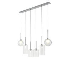 Penton Linear Pendant 2m, 6 x G9, Polished Chrome/Clear/Frosted Type A,B,G Shade