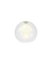 Penton 150mm Round Clear With Inner Frosted Globe (G) Glass Shade