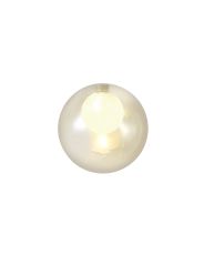 Penton 150mm Round Cognac With Inner Frosted Globe (G) Glass Shade