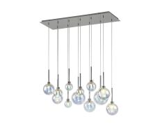 Penton Linear Pendant 2m, 12 x G9, Polished Chrome/Italisbonscent/Frosted Type G Shade
