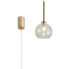 Penton Single Pendant 2m, 1 x G9, French Gold/Clear Type F Shade