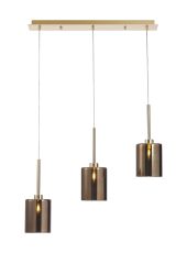 Penton Linear Pendant 2m, 3 x G9, French Gold/Copper Type B Shade