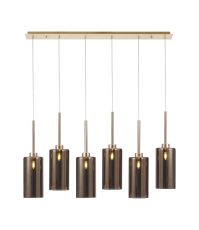 Penton Linear Pendant 2m, 6 x G9, French Gold/Copper Type A Shade