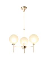Penton Telescopic/Semi Flush, 3 x G9, French Gold/Frosted Type G Shade