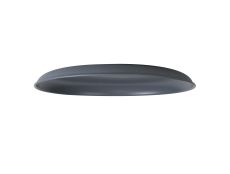 Prema Round Flat Metal 35cm Lampshade, Cool Grey