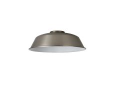 Prema Round 25cm Lampshade With Angled Sides, Brushed Nickel