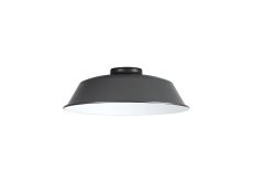 Prema Round 25cm Lampshade With Angled Sides, Black Chrome