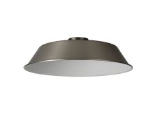 Prema Round 35cm Lampshade With Angled Sides, Brushed Nickel
