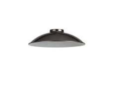 Prema Shallow Round 25cm Lampshade, Black Chrome