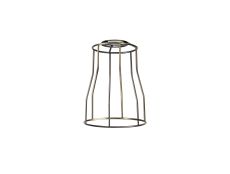 Prema Tall Round 14cm Wire Cage Shade With Angled Sides, Antique Brass