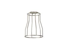 Prema Tall Round 14cm Wire Cage Shade With Angled Sides, Brushed Nickel