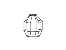 Prema Hexagon 14cm Wire Cage Shade, Black Chrome