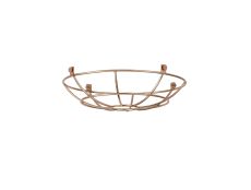 Prema Clip On Shallow Round 25cm Wire Cage Shade, Rose Gold