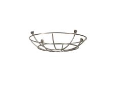 Prema Clip On Shallow Round 25cm Wire Cage Shade, Brushed Nickel