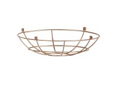 Prema Clip On Shallow Round 35cm Wire Cage Shade, Rose Gold