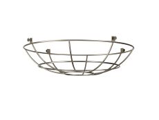 Prema Clip On Shallow Round 35cm Wire Cage Shade, Brushed Nickel