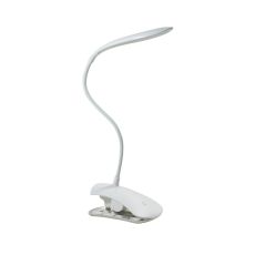 Reading Touch Dimmable / Rechargable USB Charging Cable Included / Adjustable Table Lamp 2.5W LED 5000K,120lm,White Clip On,3yrs Warranty