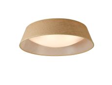 Sabina Ceiling 5 x E27 (Max 20W), Brown Linen Shade/White Acrylic