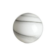 Salas 150mm Round Marble Effect Glass Shade (H), White / Grey
