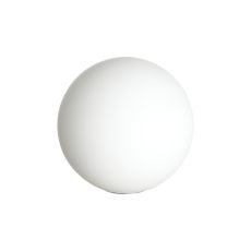 Salas 150mm Round Glass Shade (A), Opal With Metal Ring