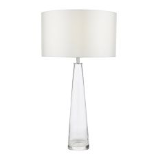 Samara 1 Light E27 Clear Glass Table Lamp With Inline Switch (Base Only)