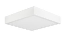 Saona 30cm Square LED Surface Flush Fitting,30W,3000K,2550lm,Matt White/Frosted Acrylic,3yrs Warranty