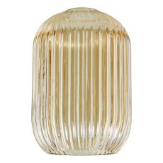 Sawyer E27 Non Electric Champagne Ribbed Glass Shade (Glass Shade Only)