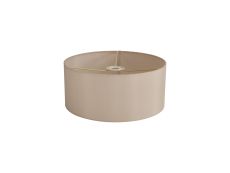 Serena Round Cylinder, 350 x 150mm Dual Faux Silk Fabric Shade, Nude Beige/Moonlight