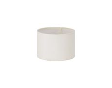 Serena Round Cylinder, 160 x 110mm Faux Silk Fabric Shade, Ivory Pearl/White Laminate