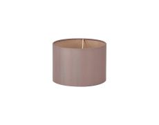 Serena Round Cylinder, 160 x 110mm Dual Faux Silk Fabric Shade, Taupe/Halo Gold