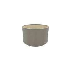Sigma Round Cylinder, 300 x 170mm Dual Faux Silk Fabric Shade, Taupe/Pilot Gold
