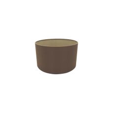 Sigma Round Cylinder, 300 x 170mm Dual Faux Silk Fabric Shade, Raw Cocoa/Grecian Bronze