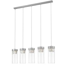 Enea 5 Light G9 Dimmable, Double Insulated Satin Nickel Bar-Pendant