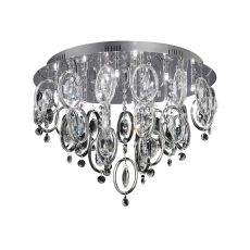 Solana Ceiling 18 Light G4 Polished Chrome/Crystal, NOT LED/CFL Compatible