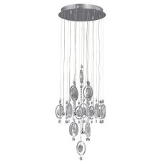 Solana Pendant 9 Light G4 Polished Chrome/Crystal, NOT LED/CFL Compatible